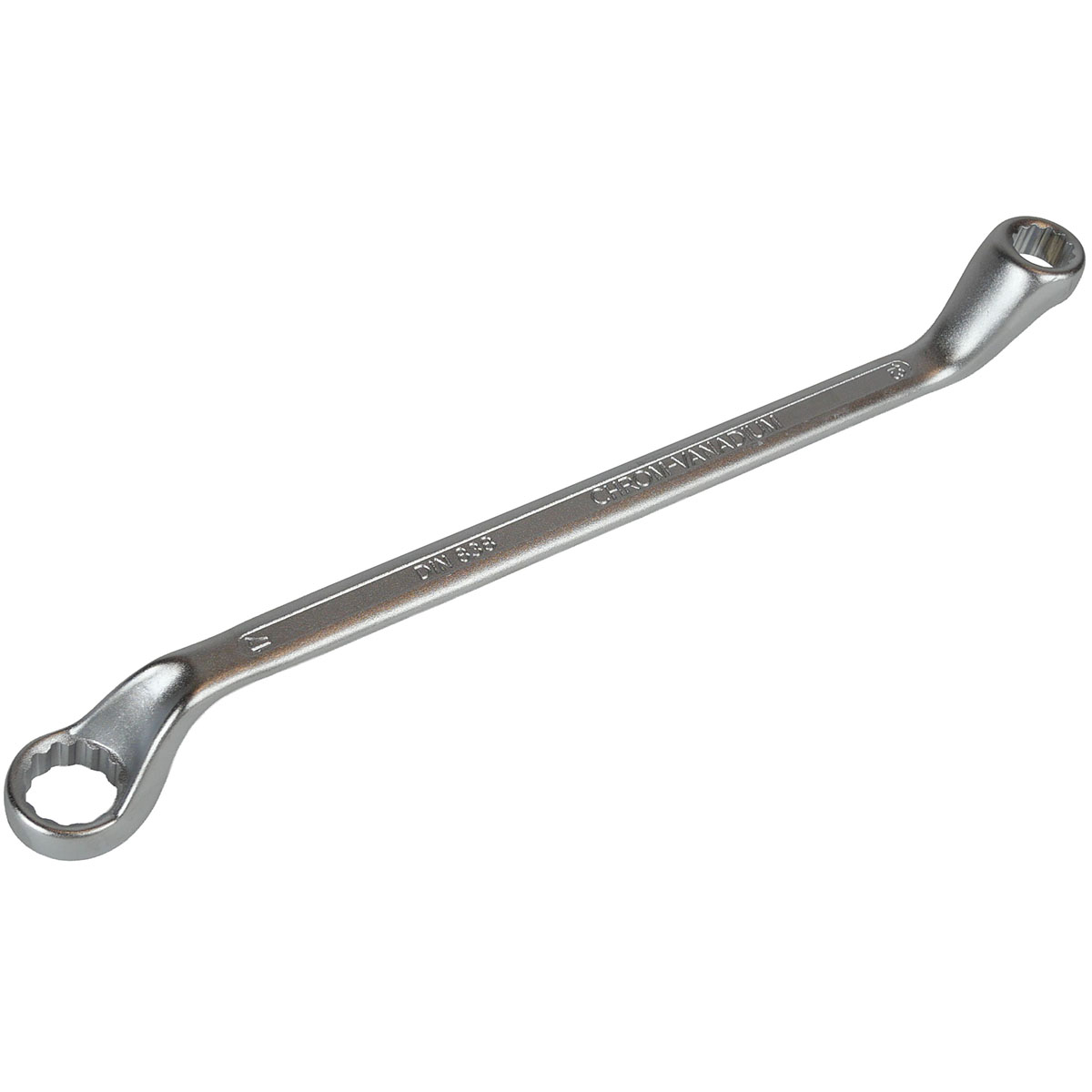 Ringschlüssel 13x17mm CV-Stahl matt verchromt tief gekröpft
