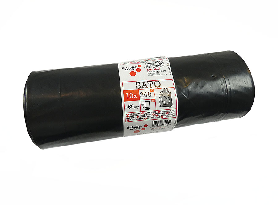 SATO HD 240 Müllsack (10 Stück/Rolle) 240 L 100 x 125 cm 60 my