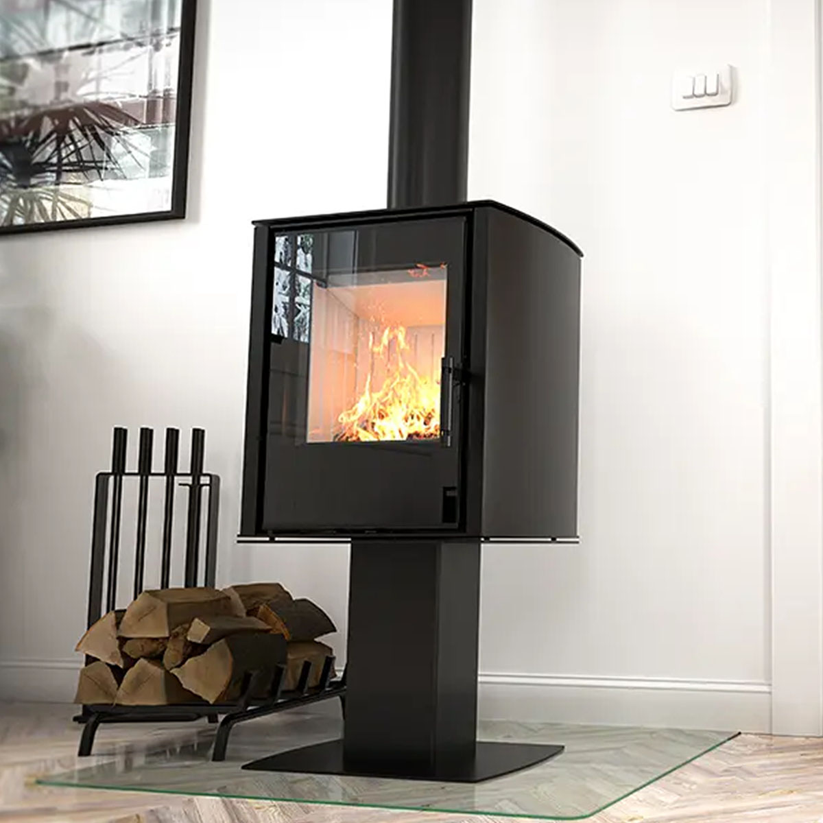 CANE SF freistehender Kamin mit Bein