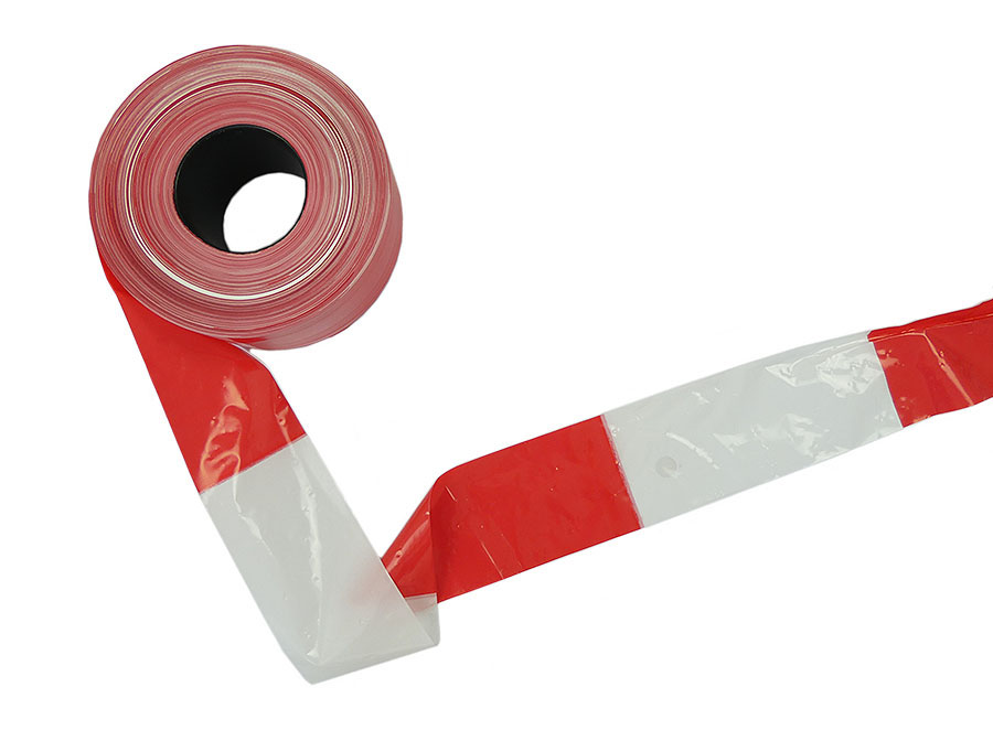 Folienabsperrband rot/weiß 500m extrem reißfest Folienabsperrband rot/weiß 500m extrem reißfest