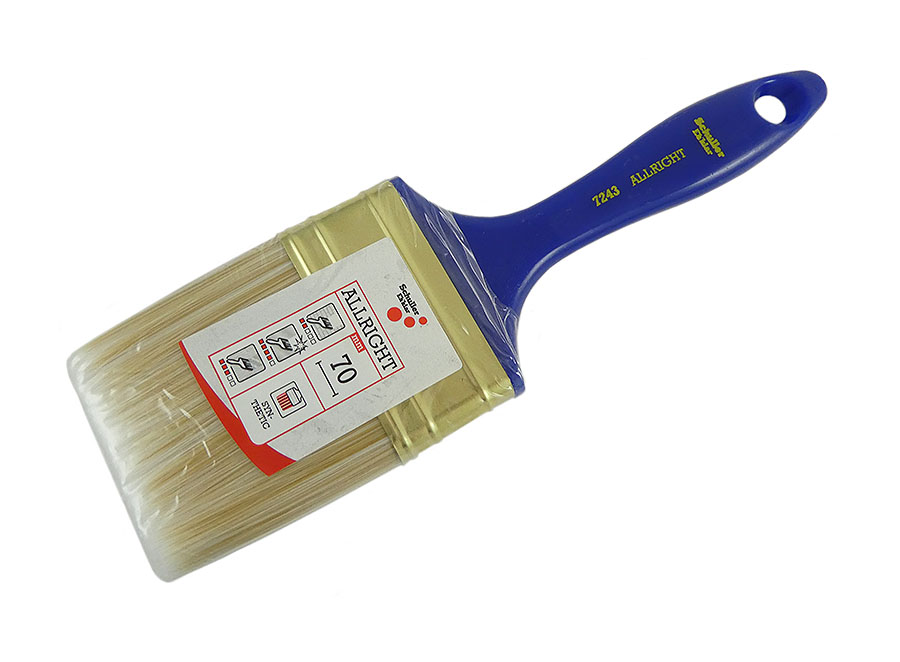 Flachpinsel ALLRIGHT M white/gold 70 mm