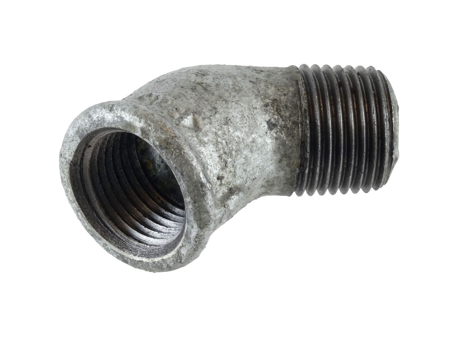 Rohrverbinder ½ Zoll IG und ½ Zoll AG 45°