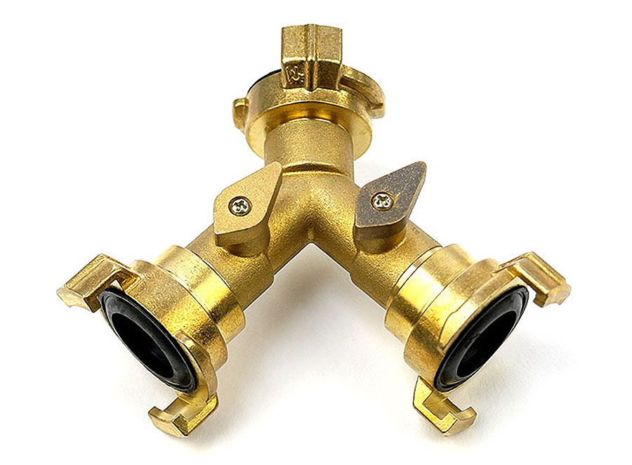2-Wege-Verteiler Y-Stück Messing