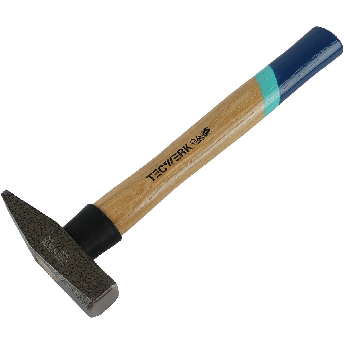 Tecwerk Schlosserhammer mit Hickorystiel und Nylonschutzhülse 500g
