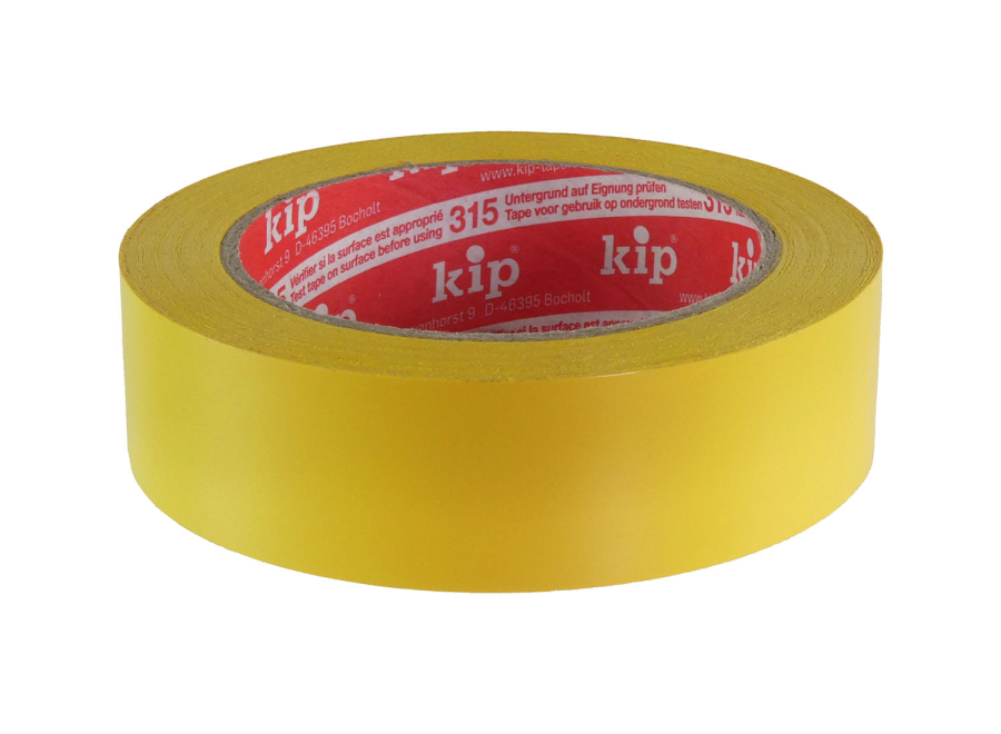 KIP 315 PVC-Schutzband PREMIUM glatt Gelb 30mm 33m - Karton (60 Rollen)