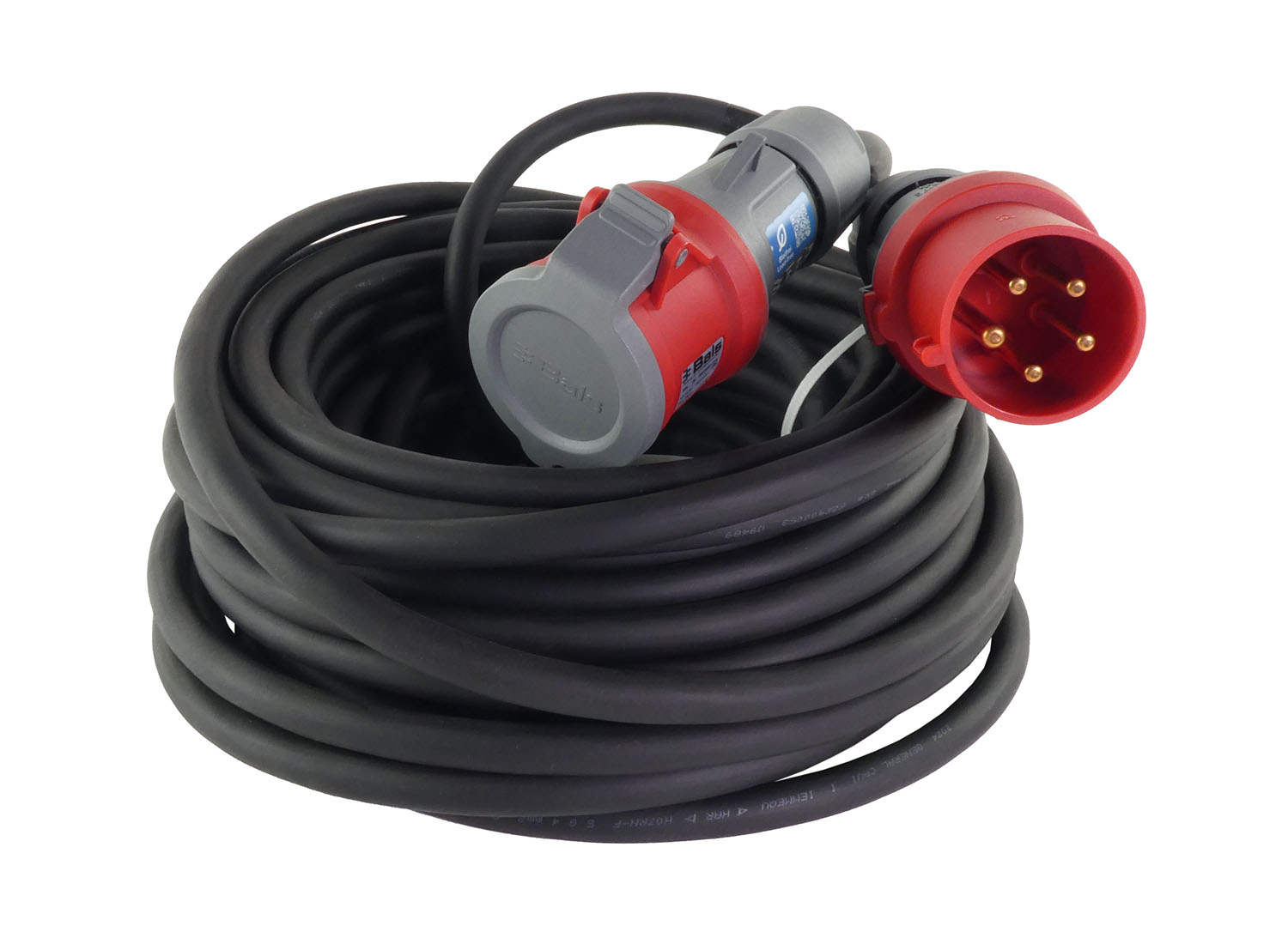 Verlängerungskabel 5x4mm² CEE 32A HO7RN-F aus schwerem Gummi Verlängerungskabel 5x4mm² CEE 32A HO7RN-F aus schwerem Gummi