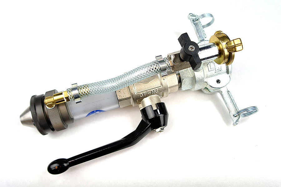 Zierputzgerät mit Kugelhahn Zierputzgerät mit Kugelhahn