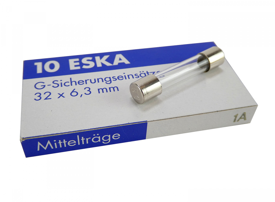 ESKA Feinsicherung 1A 32 x 6,3 mm mittelträge