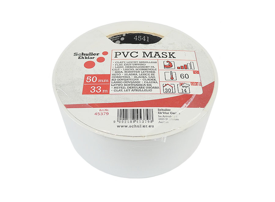 SCHULLER PVC Mask G Schutzklebeband weiss 50 mm x 33 m glatt