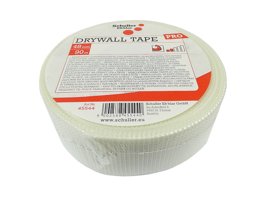 SCHULLER Drywall Tape Pro selbstklebendes Glasfaserband 48 mm x 90 m