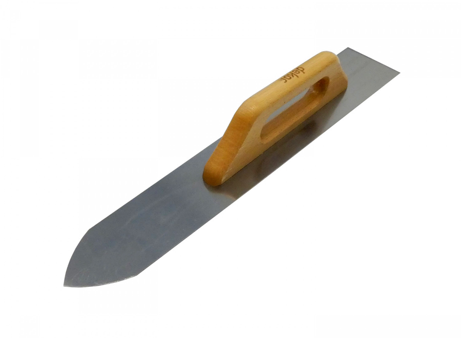 Bodenlegerkelle mit Holzgriff