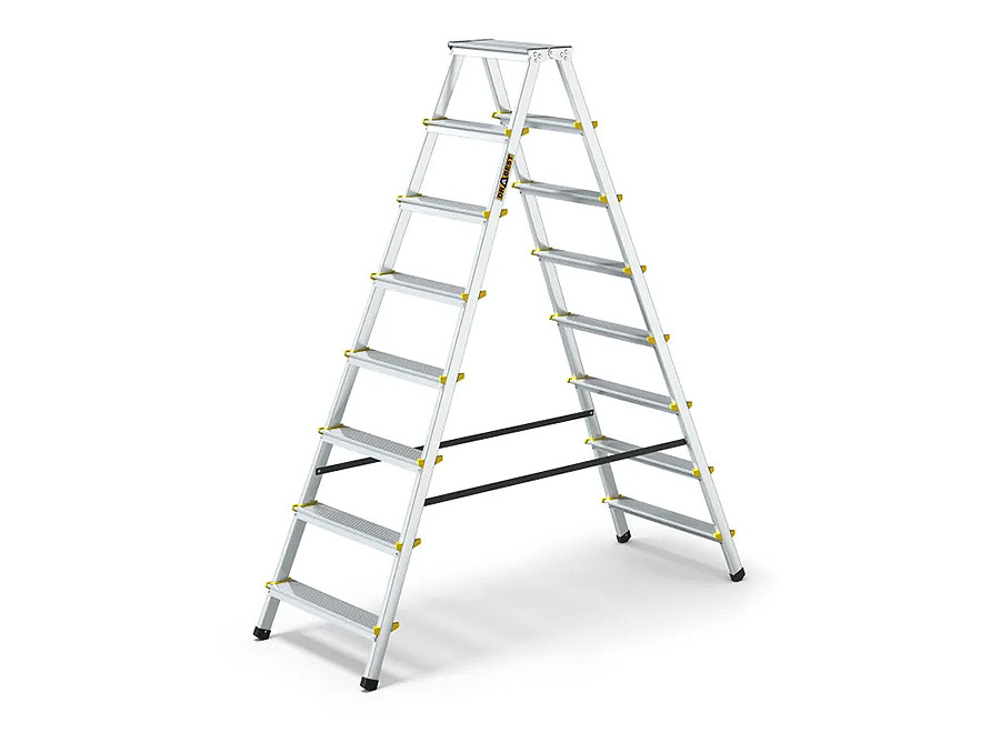 PRO-Aluminium-Klappleiter doppelseitig 150kg