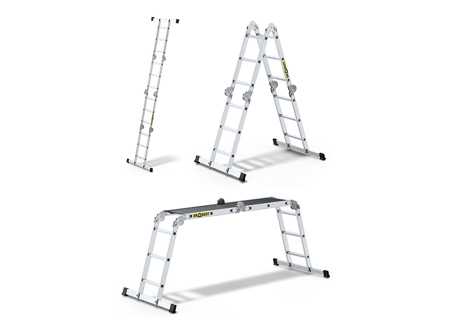 Aluminiumleiter 4in1 4x3 Sprossen 150 kg