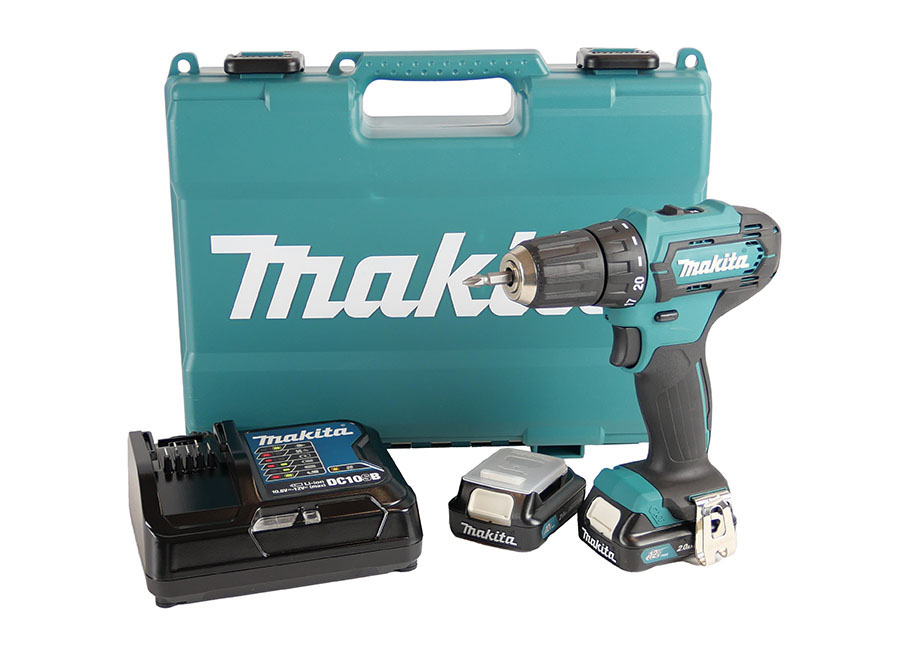 MAKITA Akku-Bohrschrauber DF333DSAE inklusive 2 Akkus, Ladegerät und Koffer
