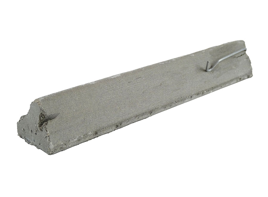 Flächenabstandhalter Faserbeton - Dreikant mit Haken 18cm