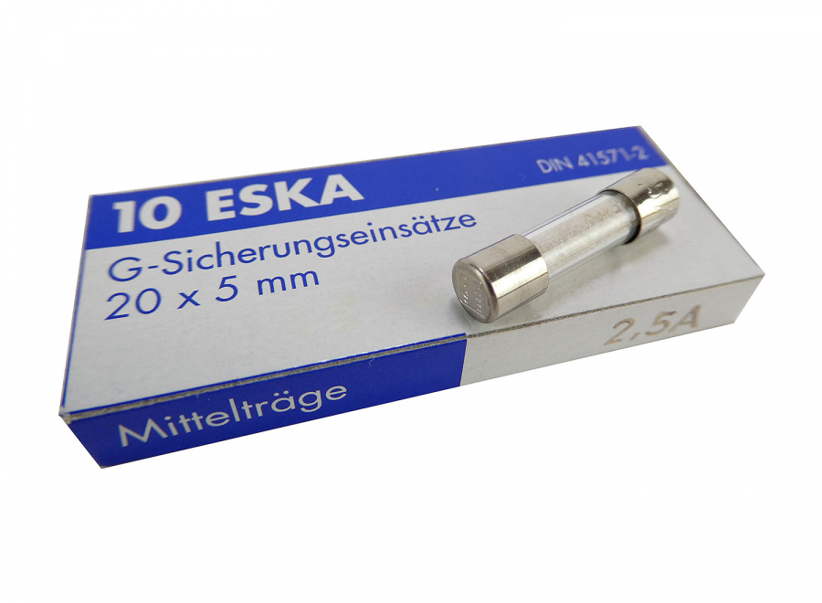 ESKA Feinsicherung 2,5A 20 x 5 mm mittelträge