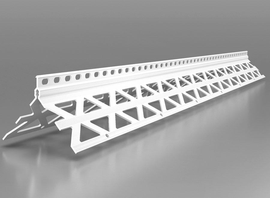PVC-Kantenschutzprofil 43x43mm Innen- und Außenputz 250cm