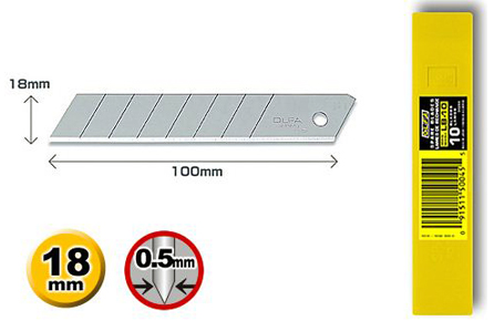 OLFA Ersatzklingen 18 mm für Cuttermesser