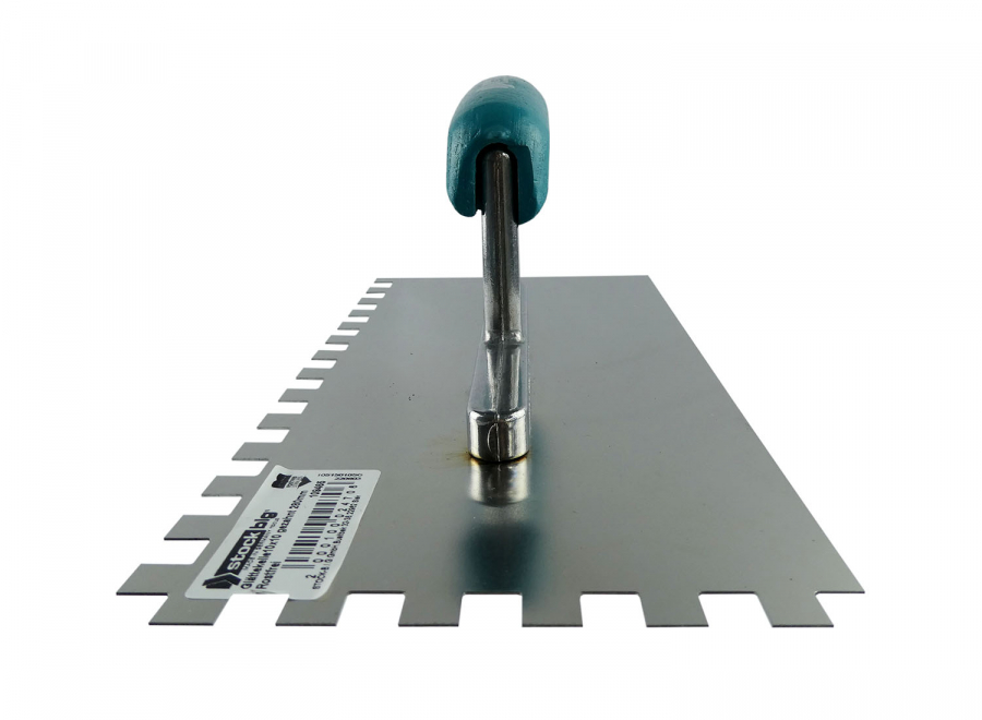 Glättekelle gezahnt 280 mm rostfrei mit Holzgriff