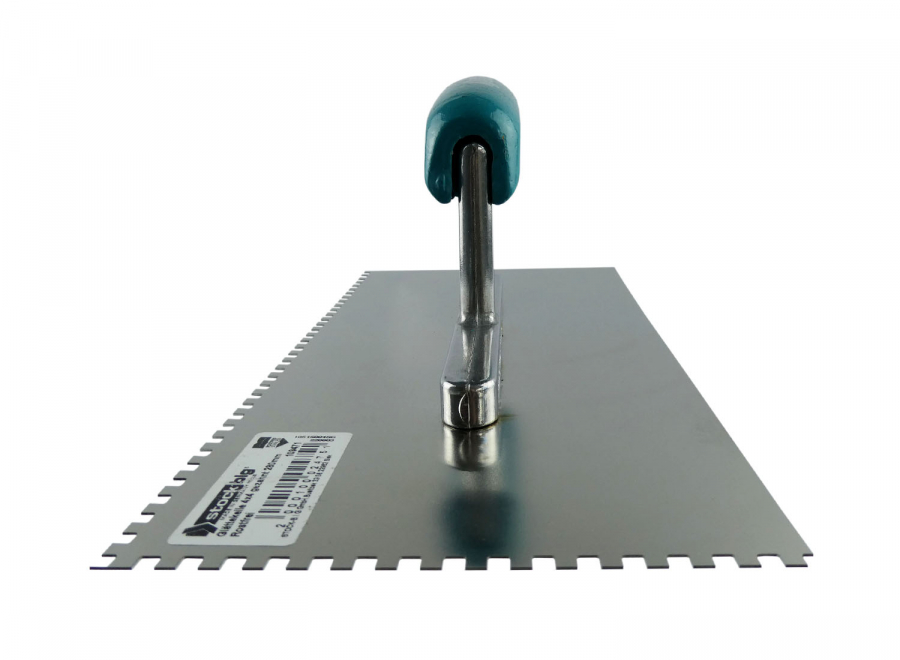 Glättekelle gezahnt 280 mm rostfrei mit Holzgriff