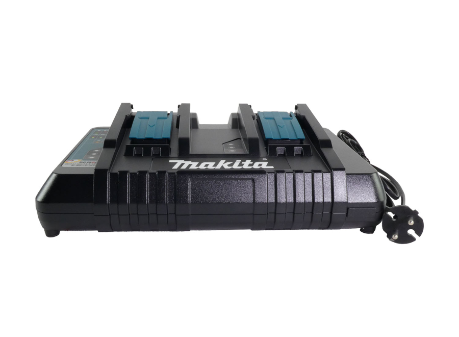 MAKITA Doppel-Schnellladegerät DC18RD für 2x 14,4 V oder 2x 18 V Schiebeakkus