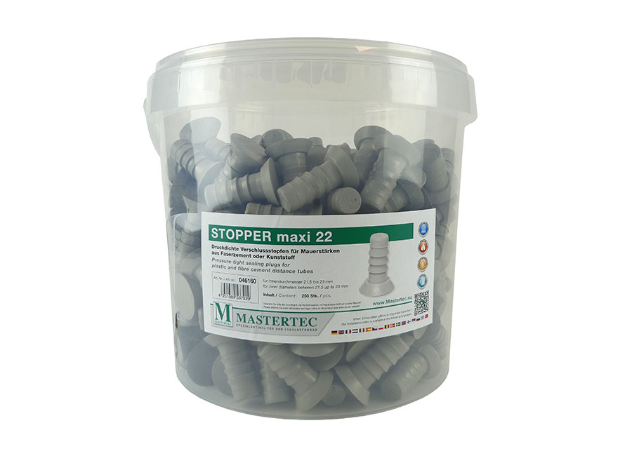 Stopper MAXI in 22 (21,5-23 mm) Vollkunststoff-Verschlussstopfen (250 Stück)