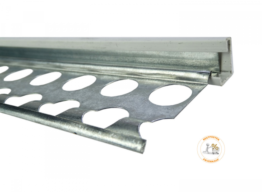 Putzabschlussleiste 14 mm 3 m verzinkt mit PVC