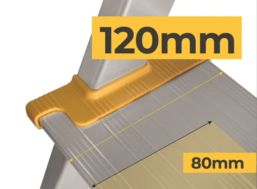 Einseitige Trittleiter / Aluminiumleiter mit breiten Stufen