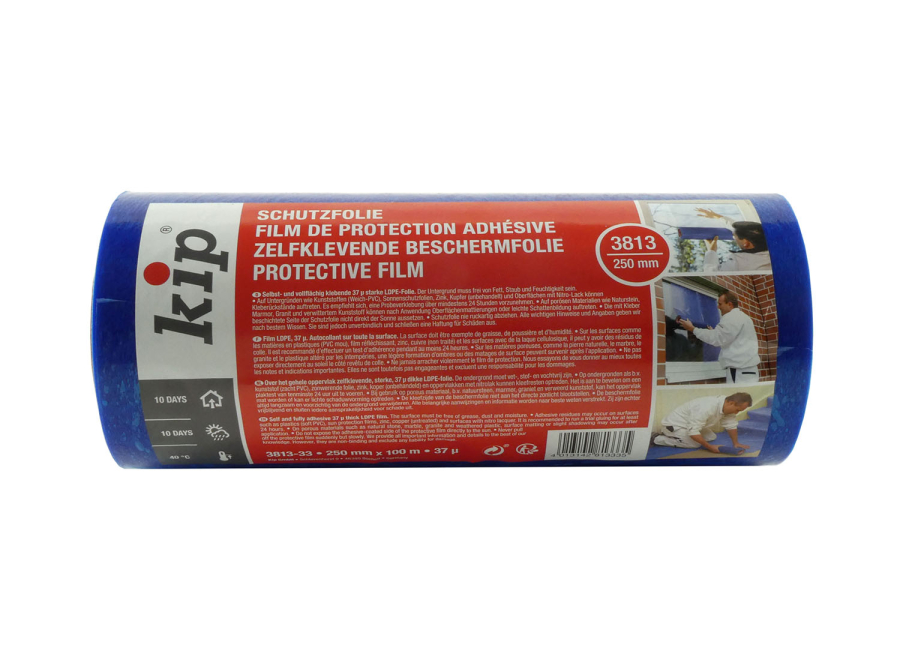 KIP 3813 Schutzfolie / Glasschutzfolie selbstklebend blau-transparent