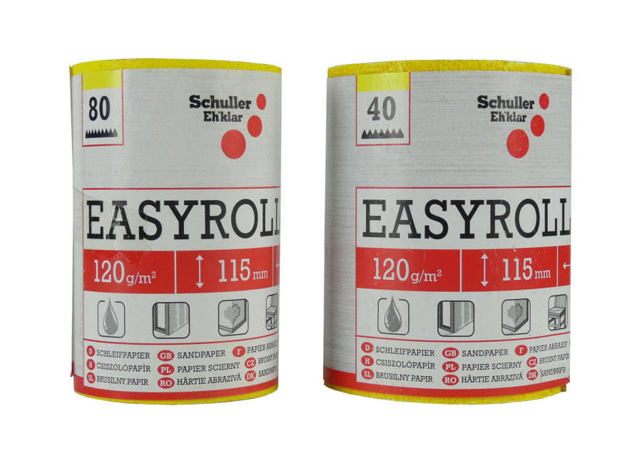 EASYROLL Schleifpapierrolle 115 mm x 4,5 m gelb