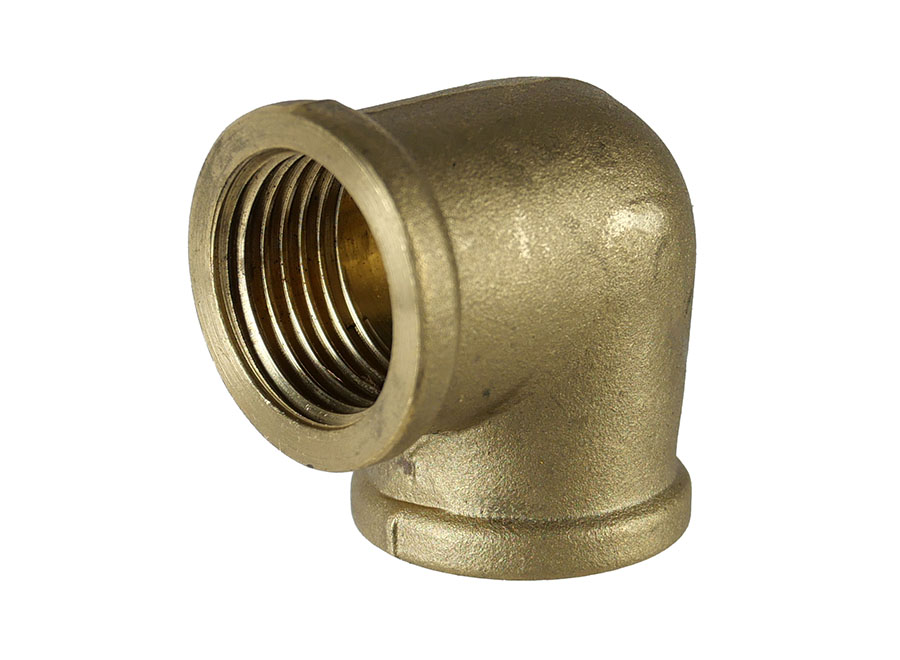 Rohrverbinder ½ Zoll IG ½ Zoll IG 90°-Winkel aus Messing