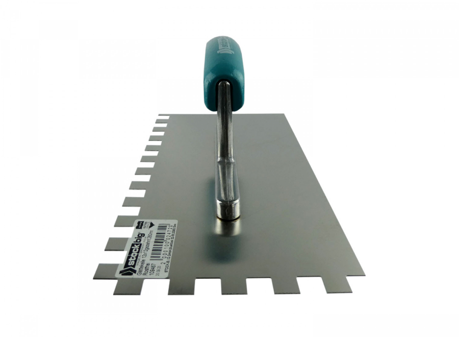 Glättekelle gezahnt 280 mm rostfrei mit Holzgriff