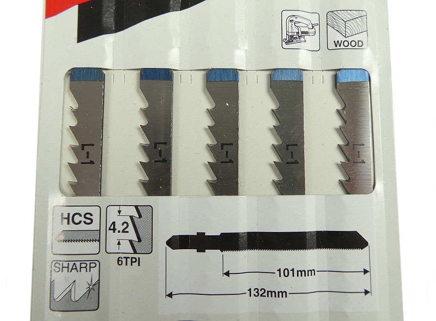 MAKITA Stichsägeblatt L-1 5-teilig, A-86290