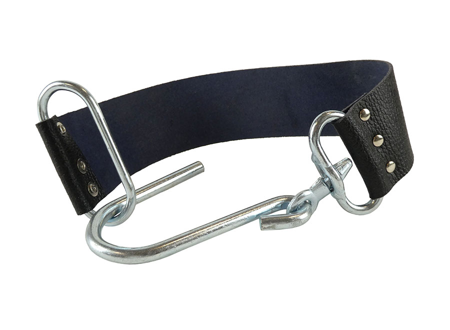 Schlauchhaltegurt Leder 3-fach vernietet