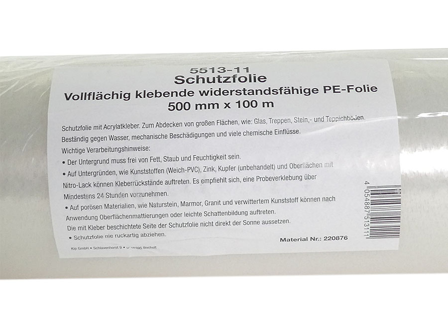 KIP 5513-11 Schutzfolie 37mµ transparent 500mm x 100m