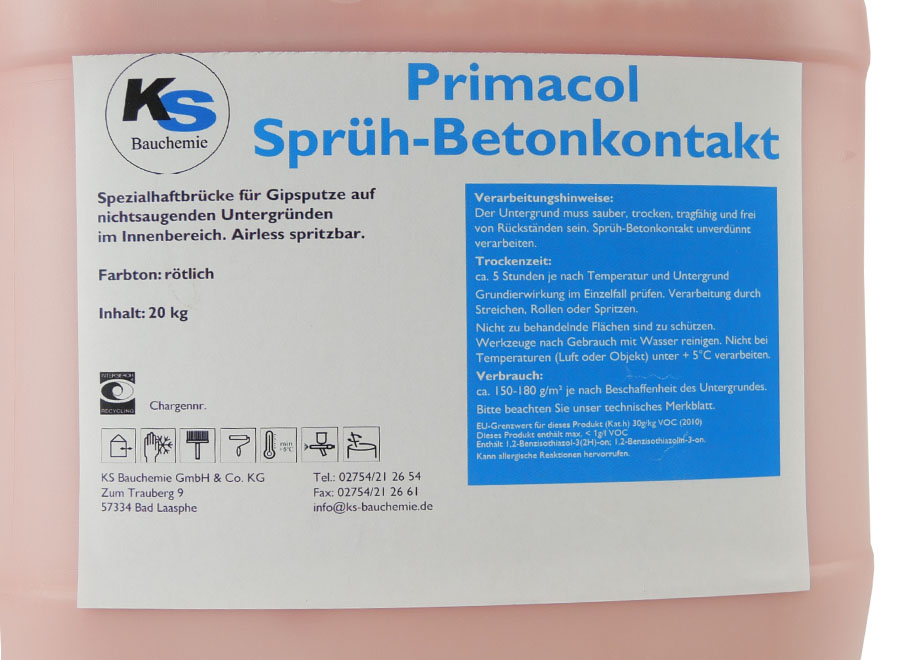 Sprüh-Betonkontakt 20kg airless / spritzbar im Kanister