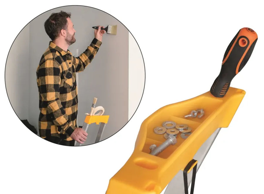 Einseitige Trittleiter / Aluminiumleiter mit breiten Stufen