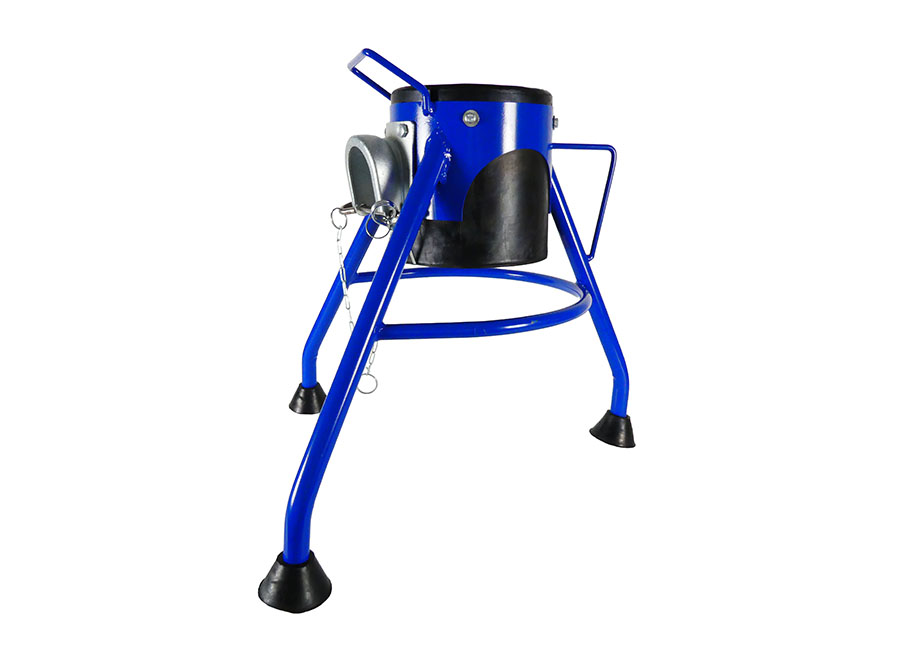 Auslaufbock Stahl mit Adapterplatte NW 65/70