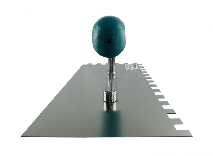 Glättekelle gezahnt 280 mm rostfrei mit Holzgriff
