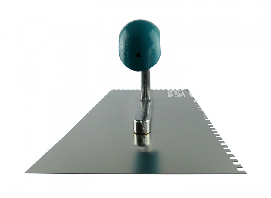 Glättekelle gezahnt 280 mm rostfrei mit Holzgriff