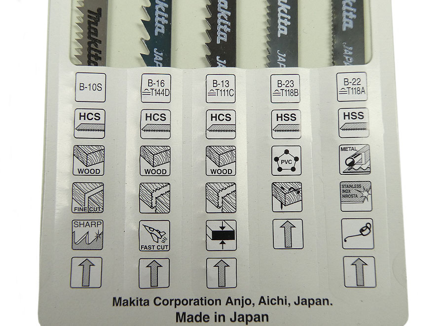 MAKITA Stichsägeblatt-Set 5-teilig, A-86898
