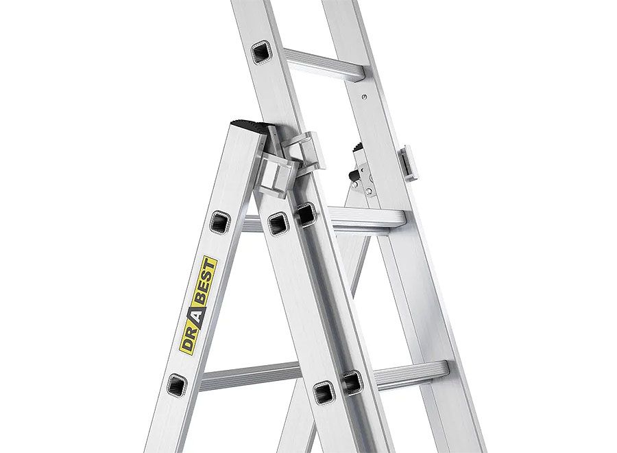 Mehrzweckleiter 3-teilig aus Aluminium