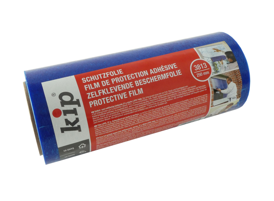 KIP 3813 Schutzfolie / Glasschutzfolie selbstklebend blau-transparent