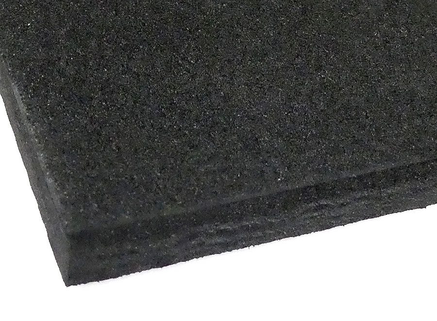 Moosgummi-Ersatzbelag schwarz 280 x 140 x 8 mm