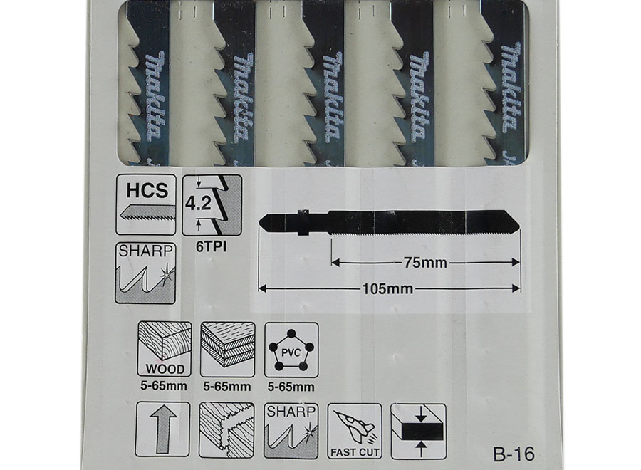 MAKITA Stichsägeblatt B-16 Holz/Kunststoff A-85684