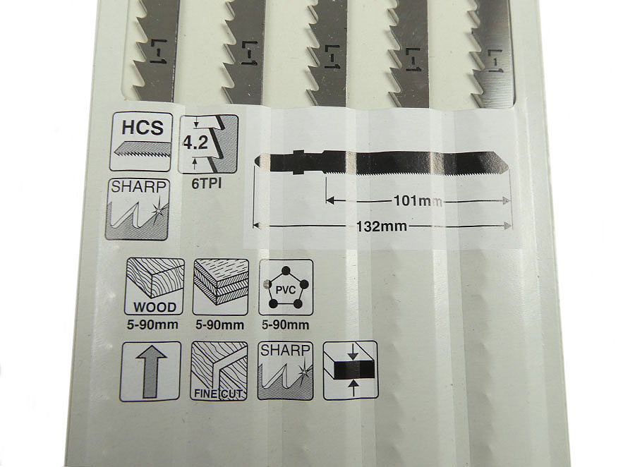 MAKITA Stichsägeblatt L-1 5-teilig, A-86290