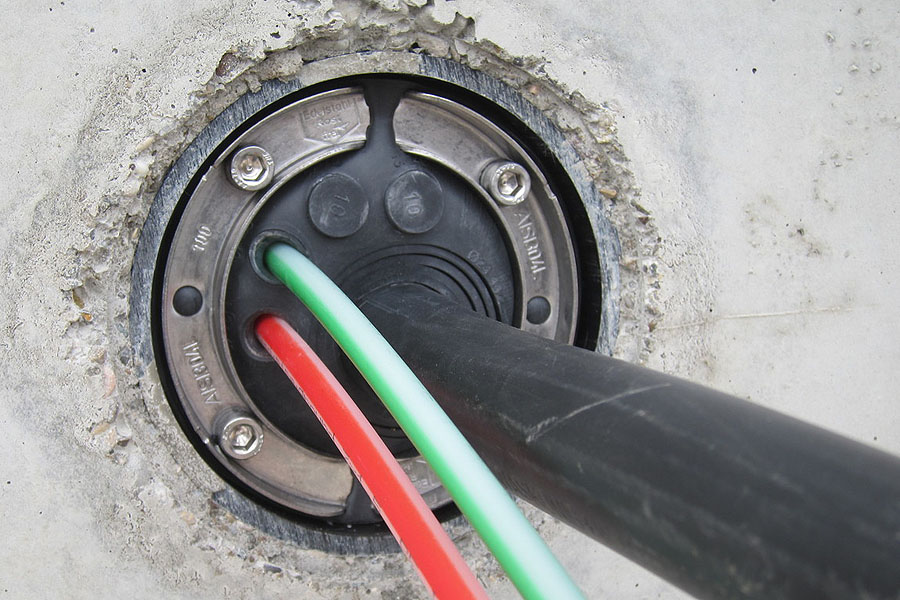 Standard-Ringraumdichtung für Regenwassernutzungsanlagen HSD100 RWD 1x25/32/40+3x6-18 b40 A2/EPDM55