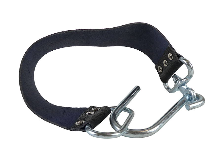 Schlauchhaltegurt Leder 3-fach vernietet