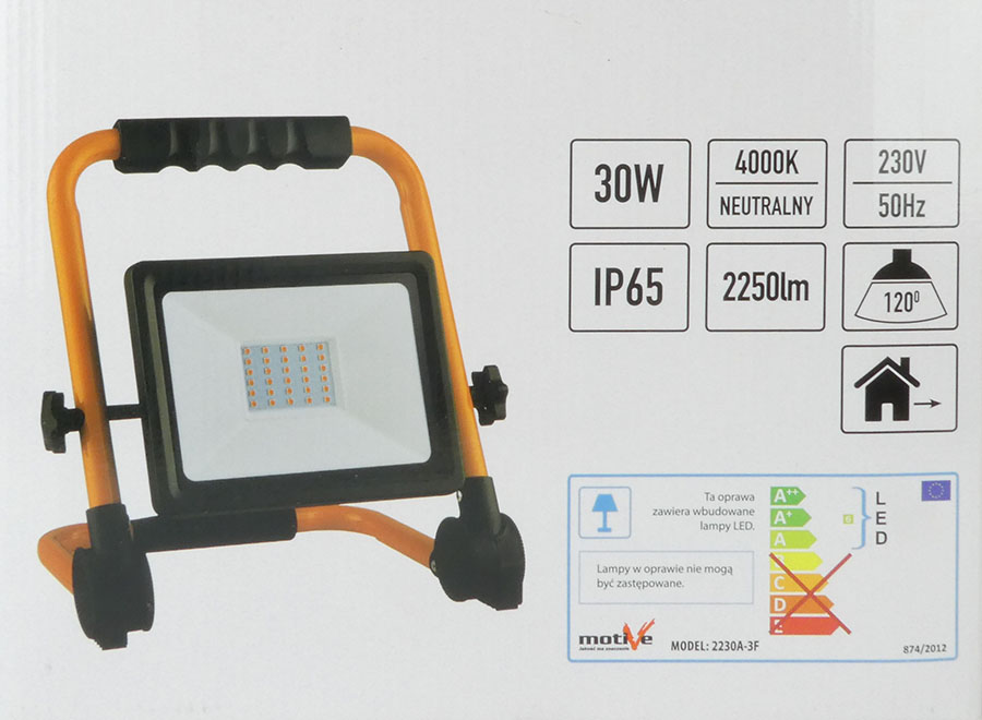 LED-Strahler klappbar 30 W