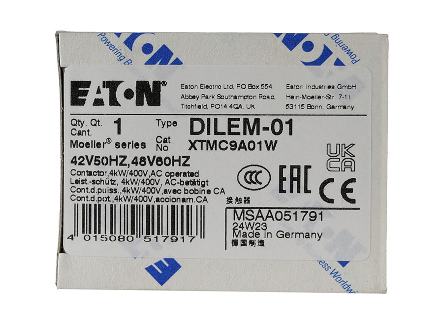 Leistungsschütz DILEM-01 42V 50Hz, 48V 60 Hz